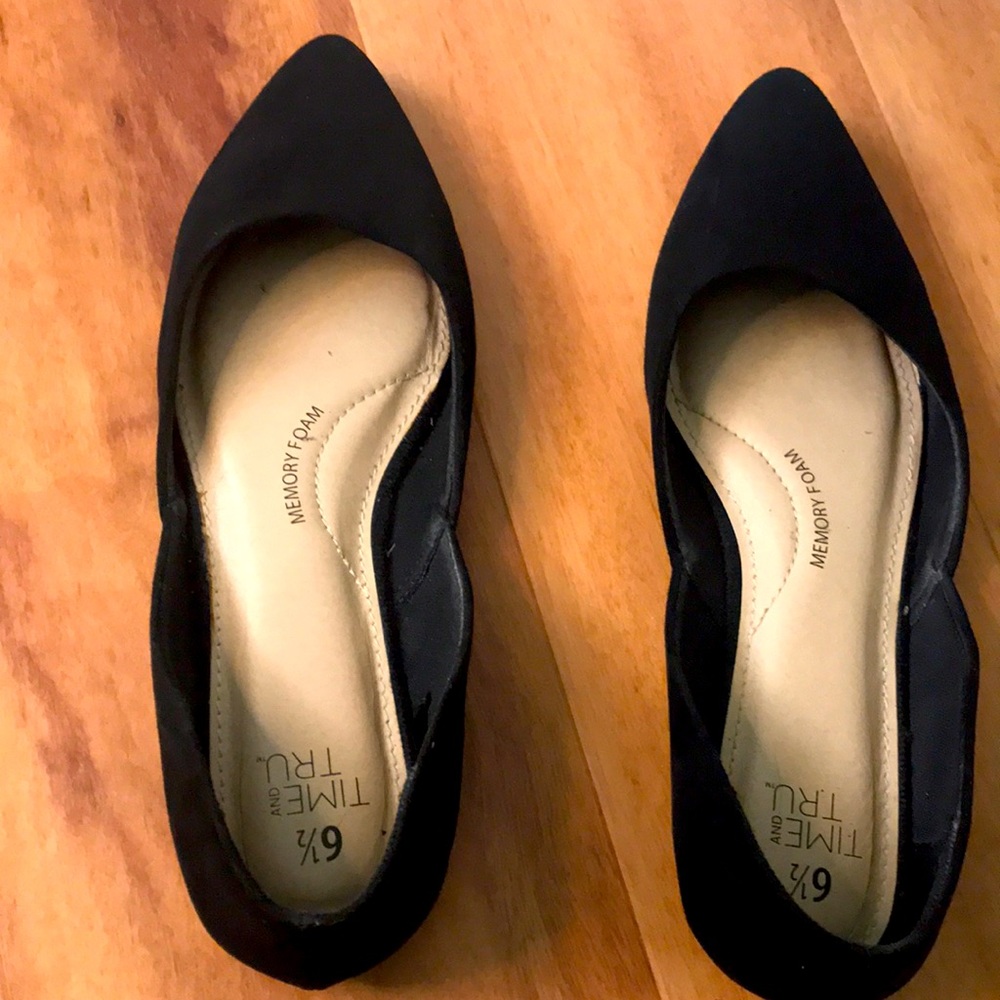 Time and Tru Black Ballerina Flats Size 6 1/2